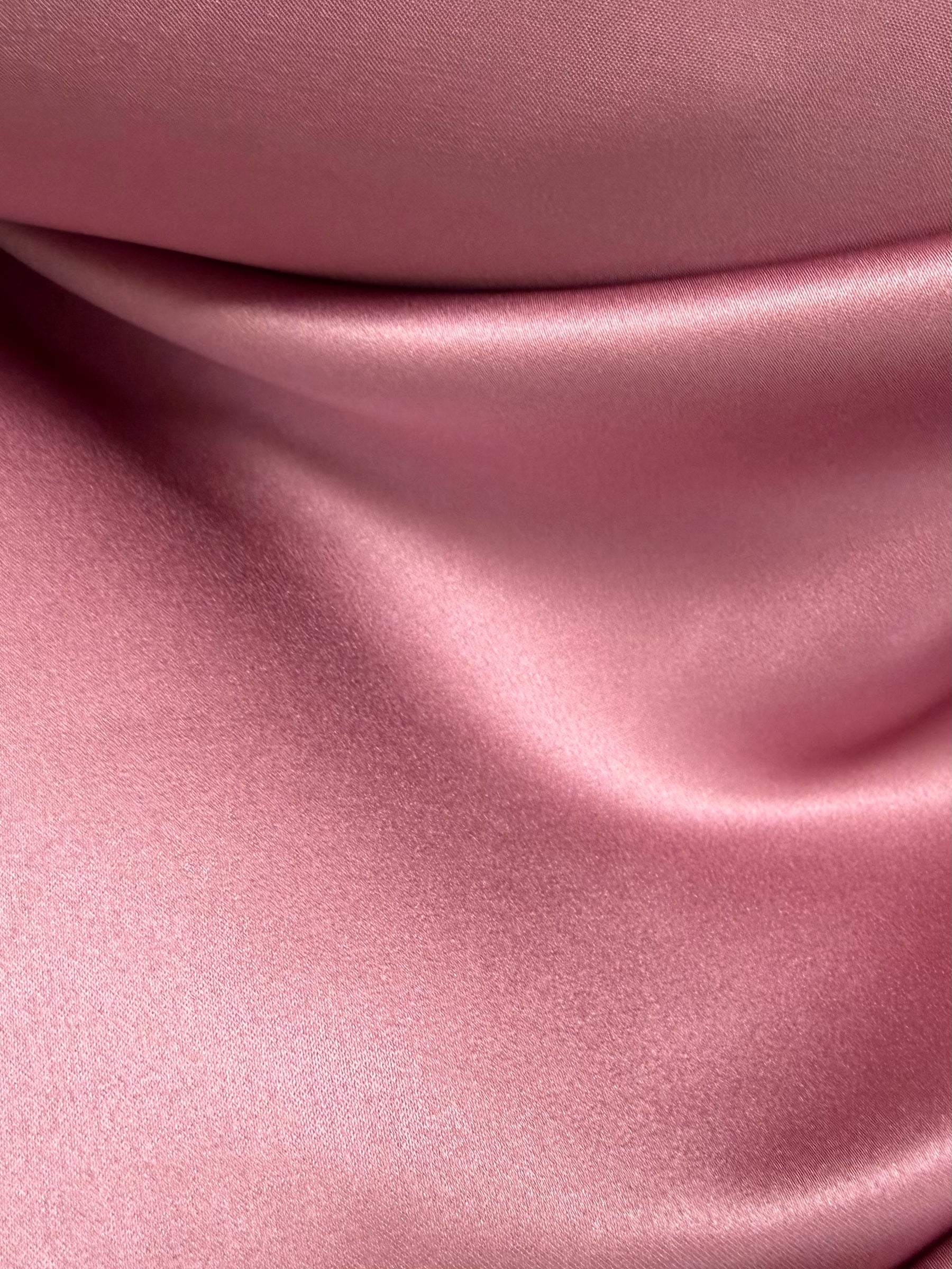 Dusky Pink Polyester Satin - Contessa