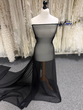 Mousseline de polyester noire - P58