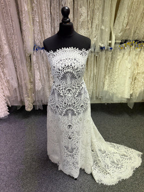 Dentelle ivoire en polyester recyclé - LB2014