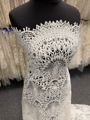 Dentelle ivoire en polyester recyclé - LB2014