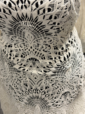 Dentelle ivoire en polyester recyclé - LB2014