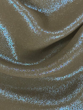 Mousseline argentée sur noir métallisé - Scintillante