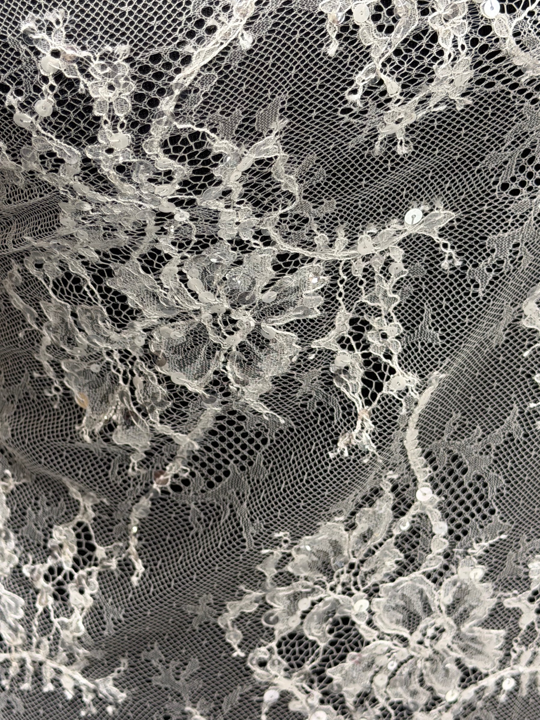 Dentelle Pailletée Ivoire - LB6004
