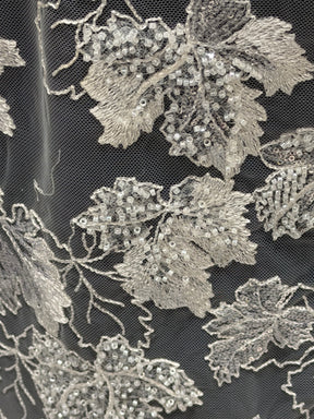 Dentelle brodée de sequins ivoire - EB1102