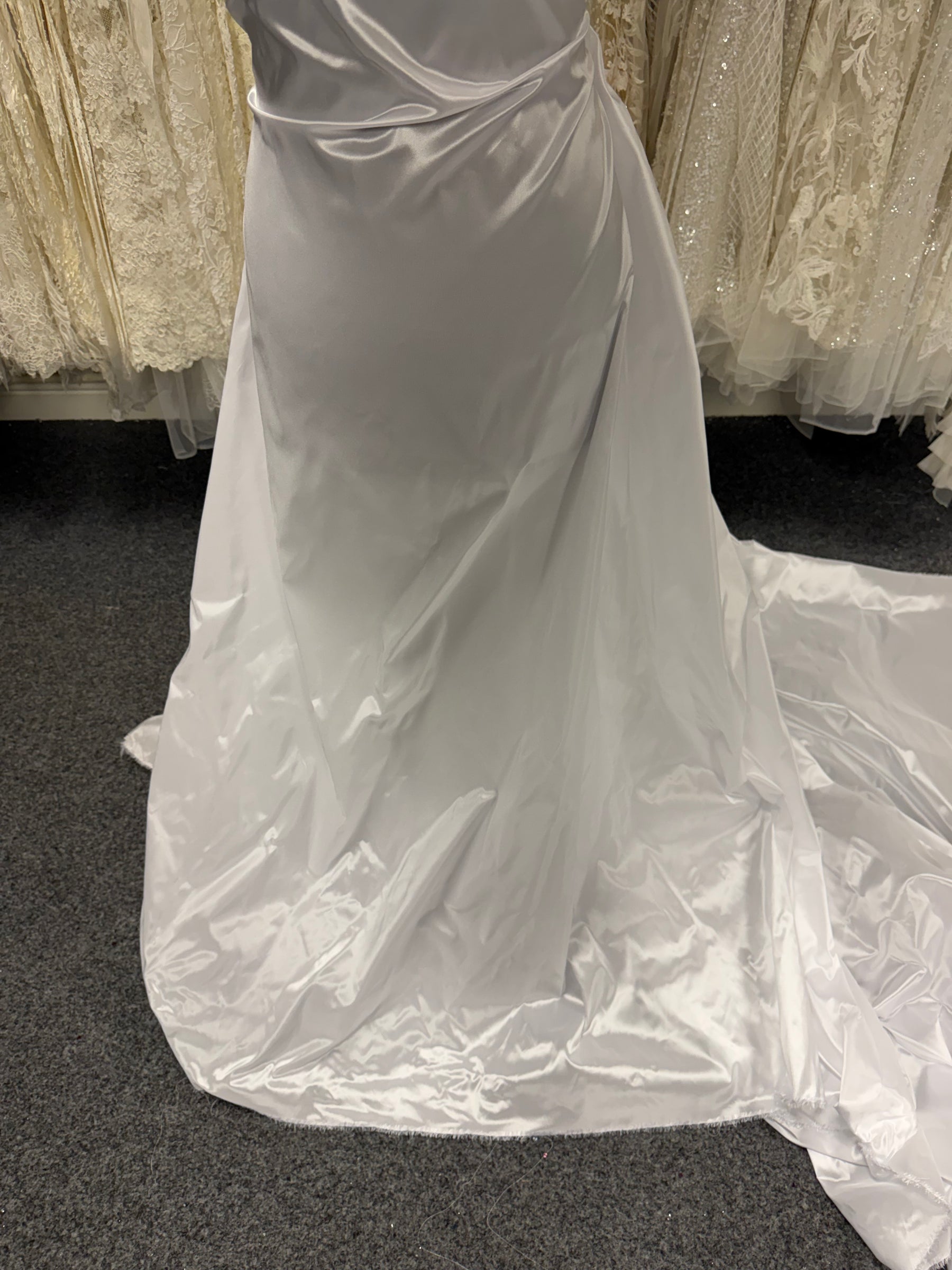 Tissu taffetas de polyester blanc - P600