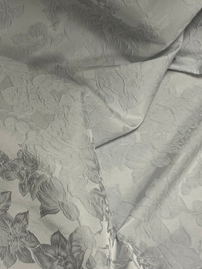 Tissu Brocart Argenté - BR1010