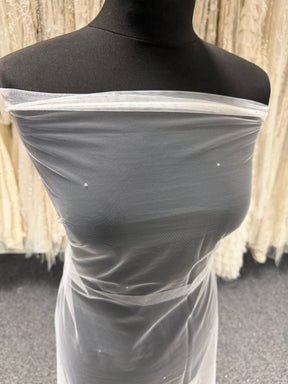Tulle Écologique Ivoire avec Cristaux - EU1001