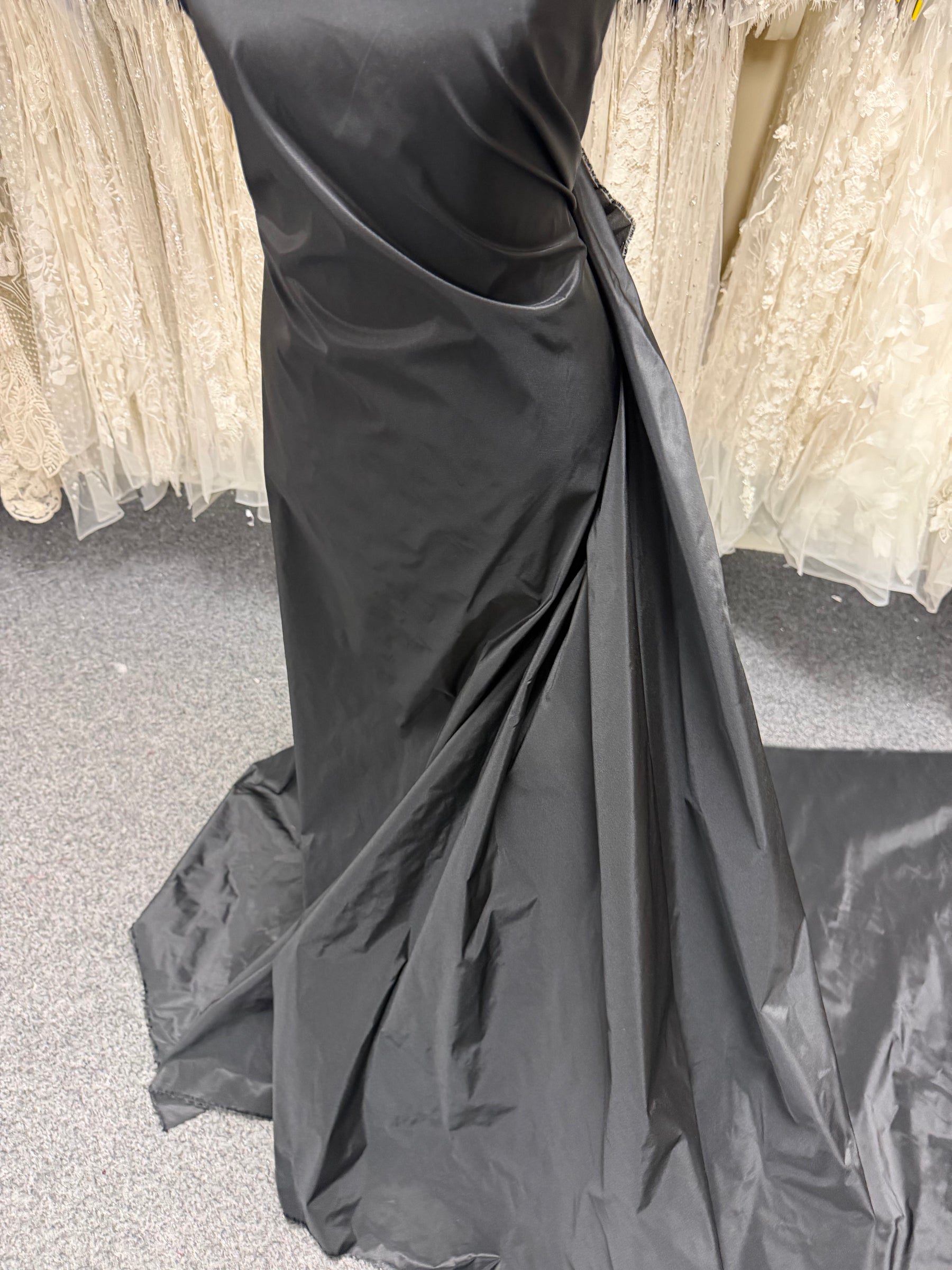 Taffetas de polyester noir - P599