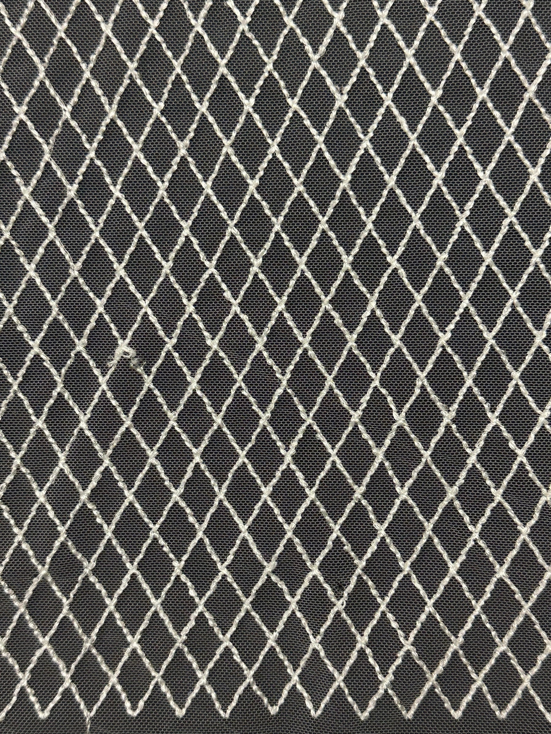 Dentelle brodée ivoire - EB5015