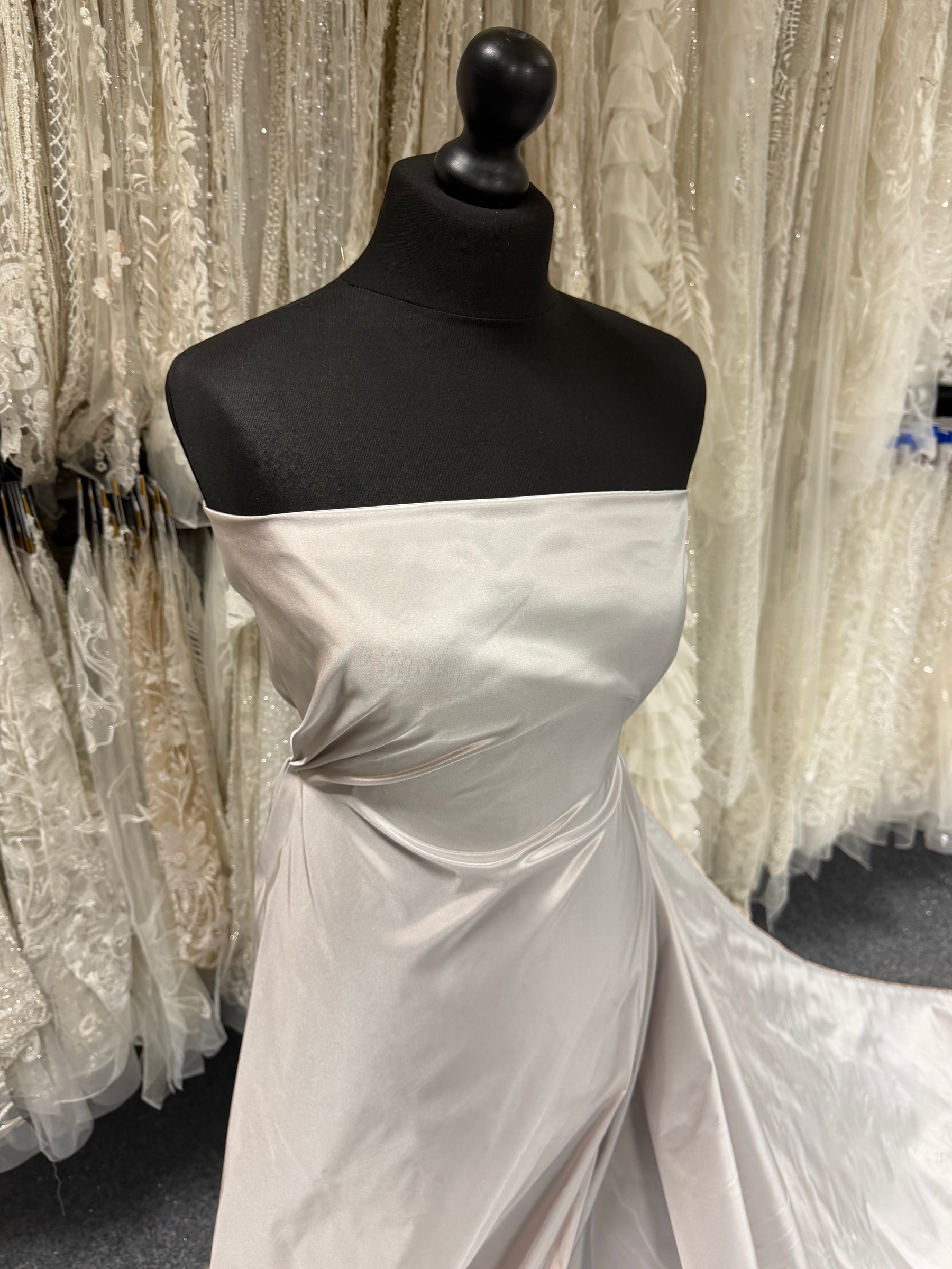 Taffetas de polyester bleu/rose - P600