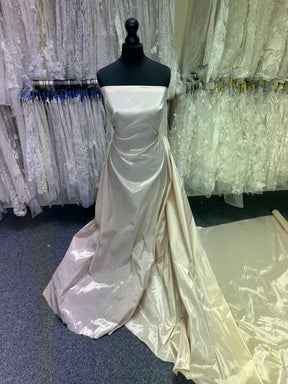 Taffetas polyester champagne/doré - P600