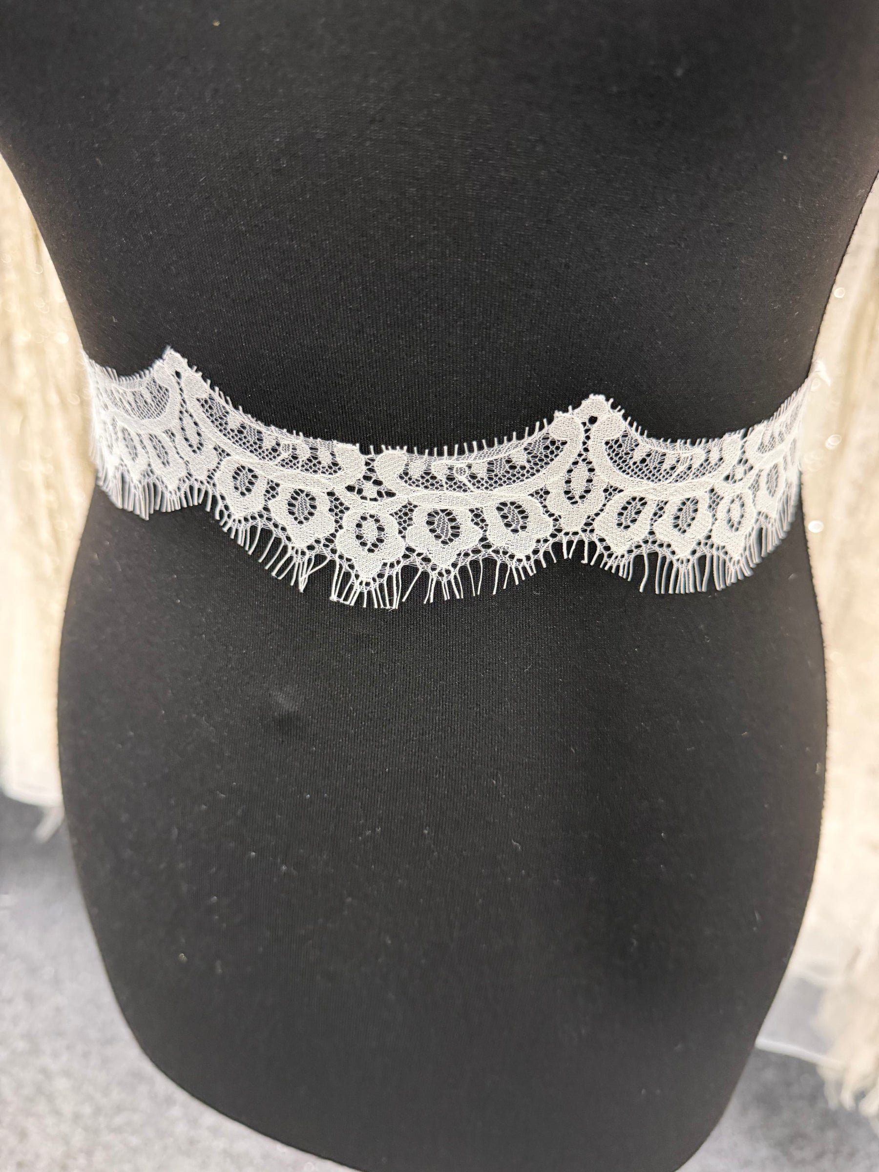 Bordure en dentelle ivoire - T574