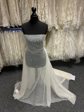Dentelle à sequins ivoire - EB3032