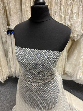 Dentelle à sequins ivoire - EB3032