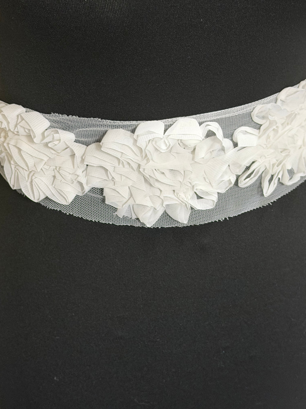 Bordure en dentelle ivoire 3D - T355