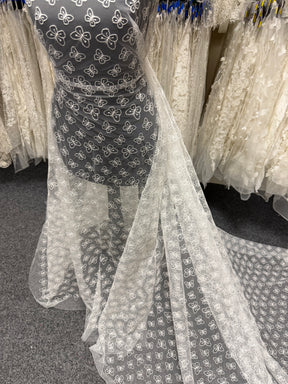 Dentelle papillon brodée ivoire – EU5002