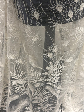 Dentelle brodée de sequins ivoire - EB3025