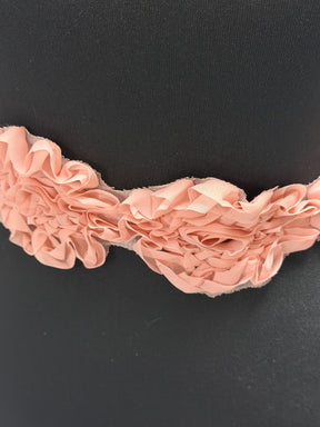 Bordure en dentelle 3D rose - T355