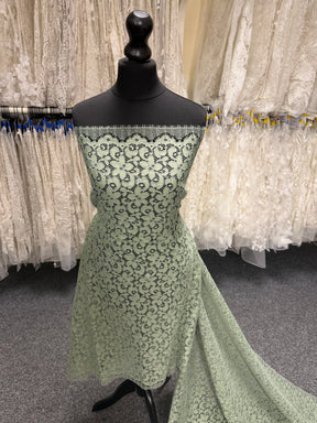 Dentelle française cordée vert péridot - LA4008