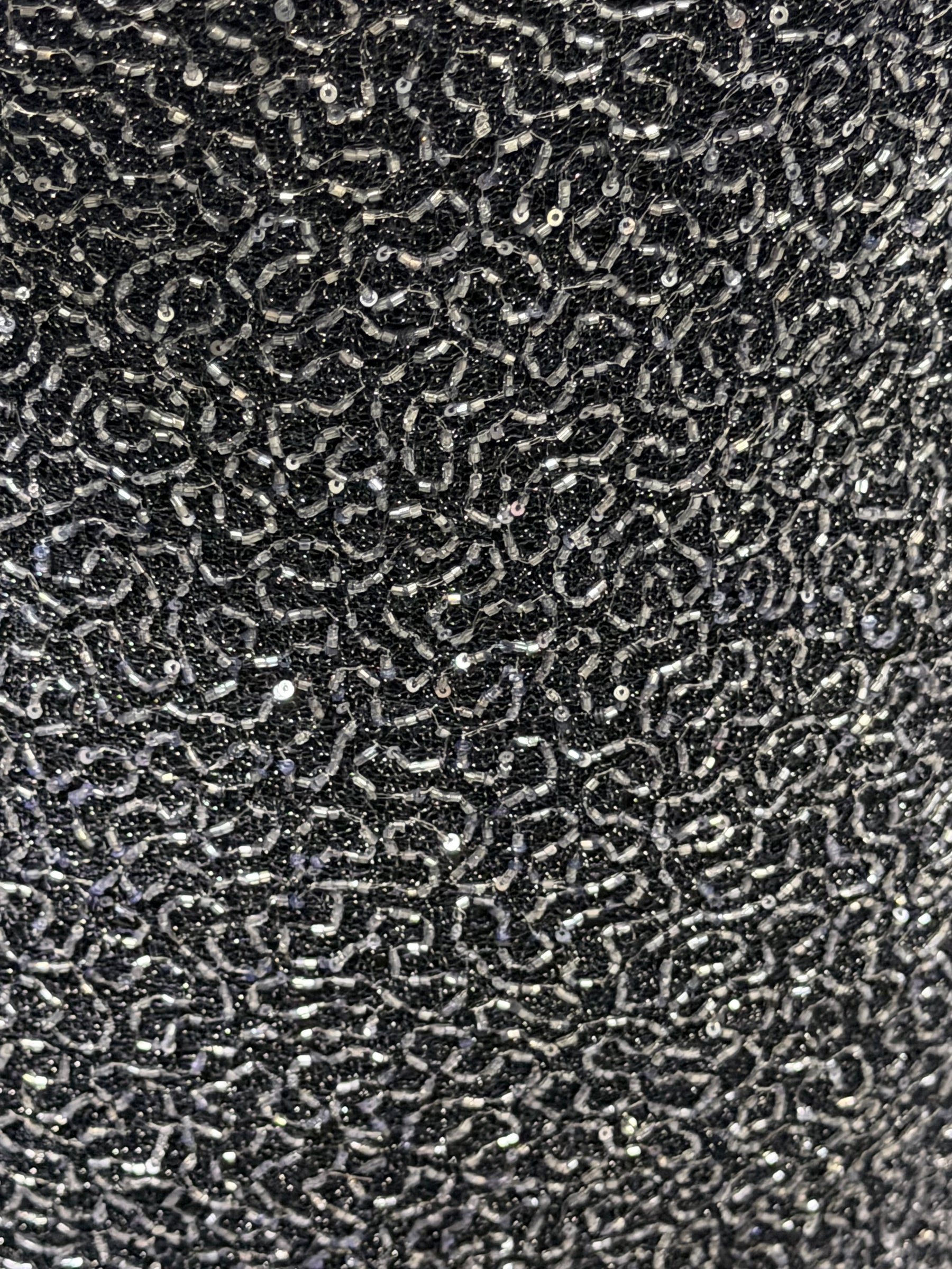 Dentelle perlée marine - Baltique