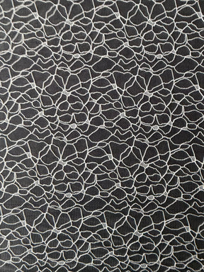 Dentelle florale contemporaine ivoire - EB5002