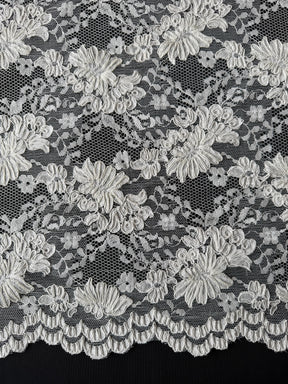 Dentelle de mariée cordée ivoire foncé - P379