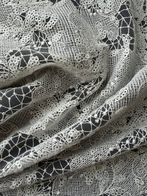 Dentelle brodée de sequins ivoire - EB3038