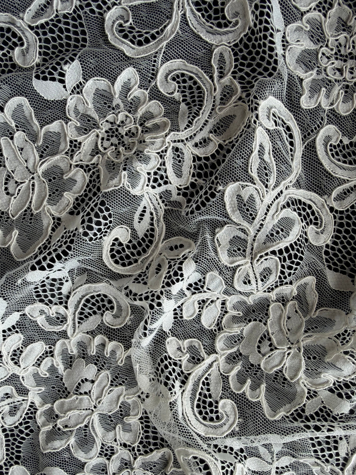 Dentelle cordée ivoire - P210