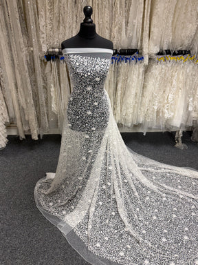 Tulle brodé de perles - EB1108
