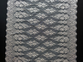 Dentelle Métallisée Française Rose Poudré - LA2003