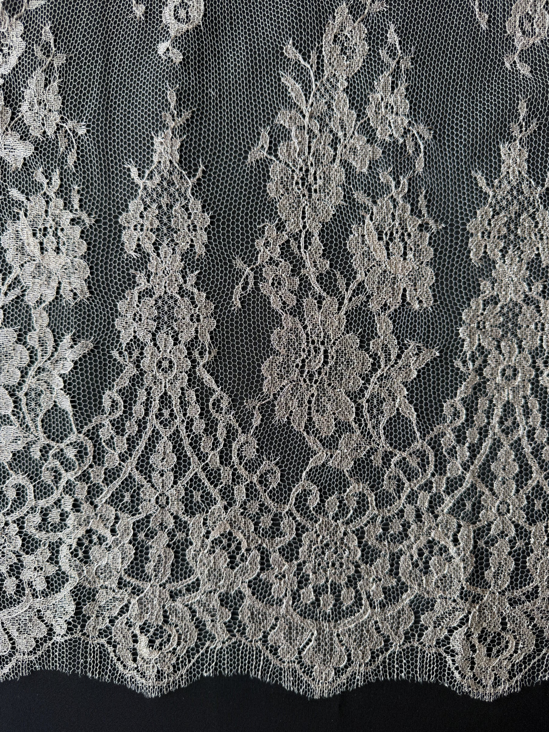 Dentelle Métallisée Française Rose Poudré - LA2003