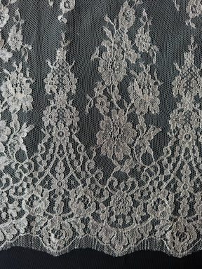 Dentelle Métallisée Française Rose Poudré - LA2003