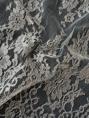 Dentelle Métallisée Française Rose Poudré - LA2003