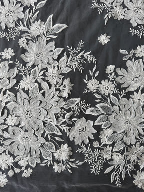 Dentelle brodée de sequins ivoire - EB3041