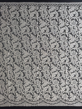 Dentelle de Chantilly Gris Nickel Foncé - P244