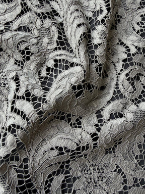 Dentelle de Chantilly Gris Nickel Foncé - P244