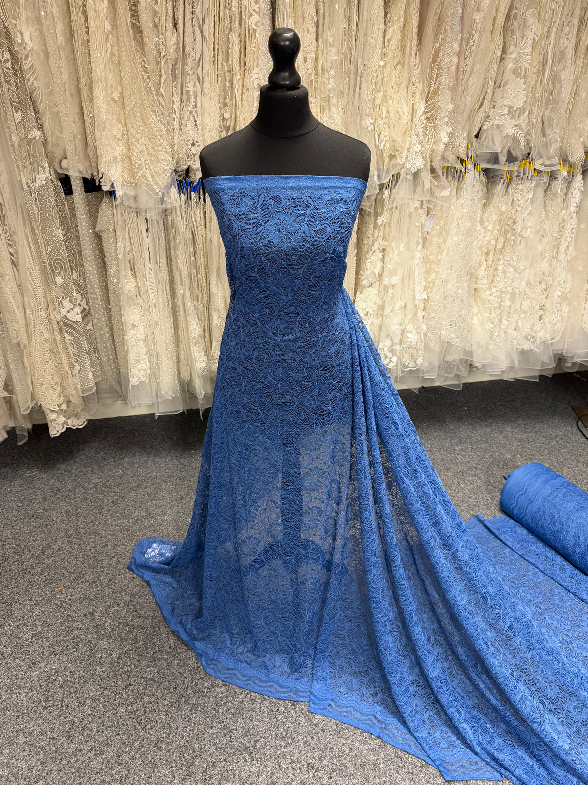 Dentelle Cordée Bleu Riviera - Tocca
