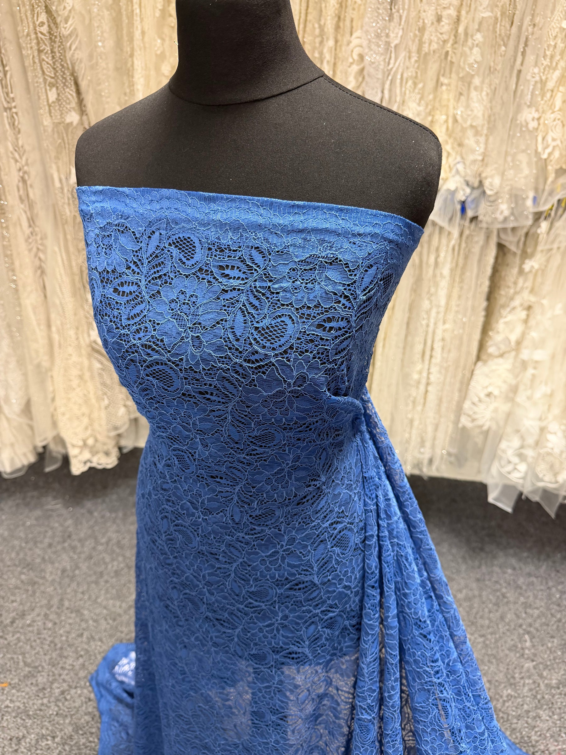 Dentelle Cordée Bleu Riviera - Tocca