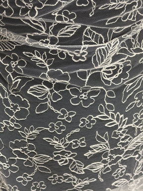 Ivory Embroidered Lace - Ezri