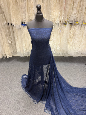 Dentelle cordée bleu arabe - Tocca