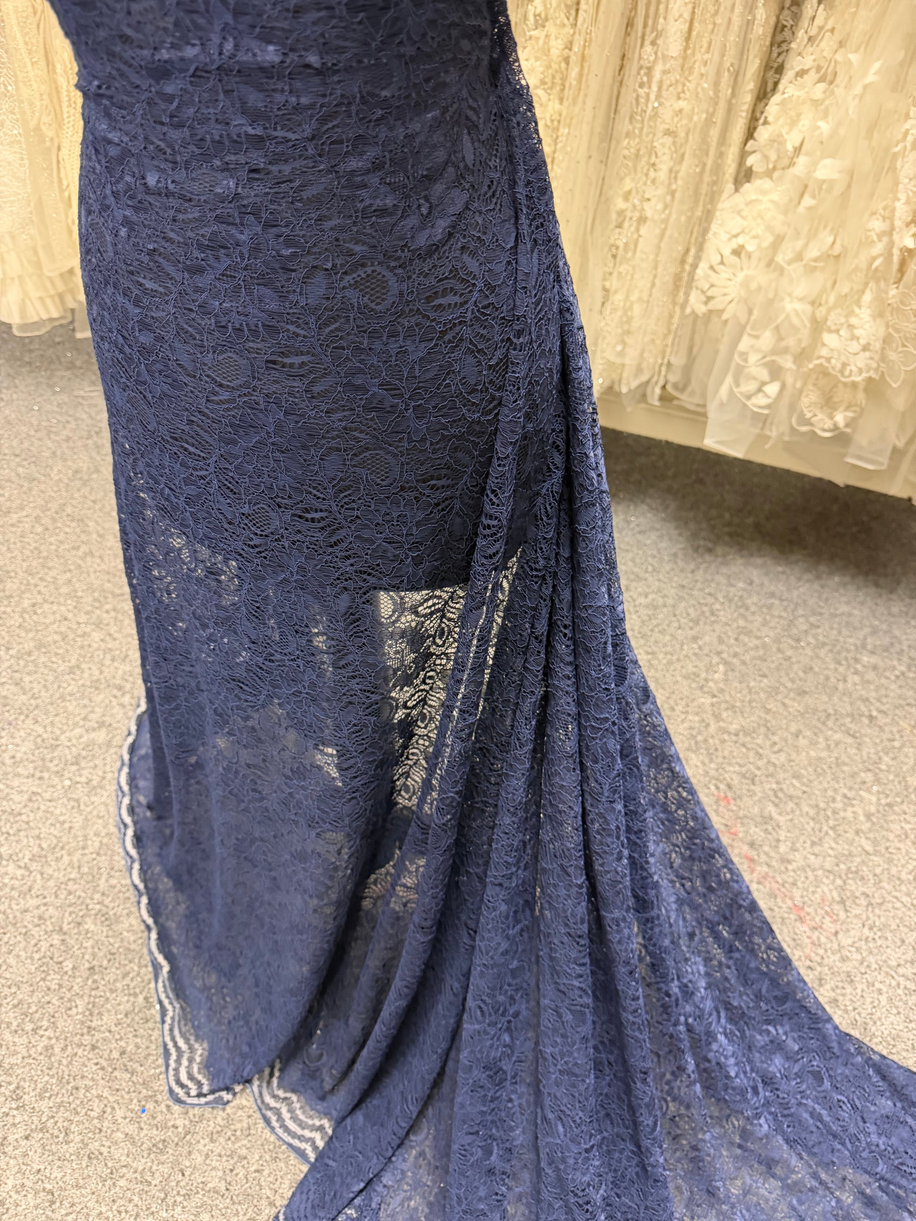 Dentelle cordée bleu arabe - Tocca