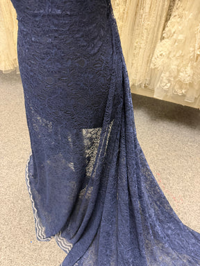 Dentelle cordée bleu arabe - Tocca