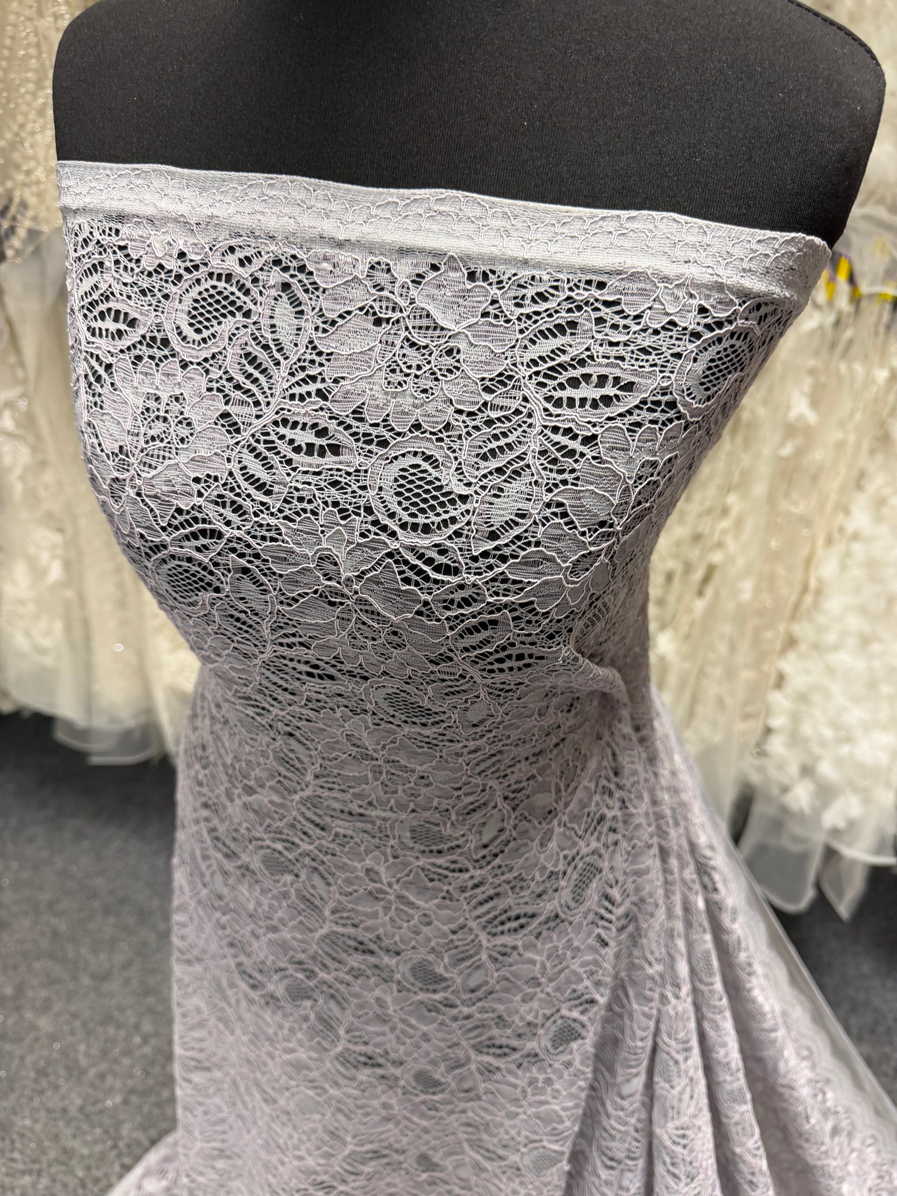 Dentelle cordée rose argenté - Tocca