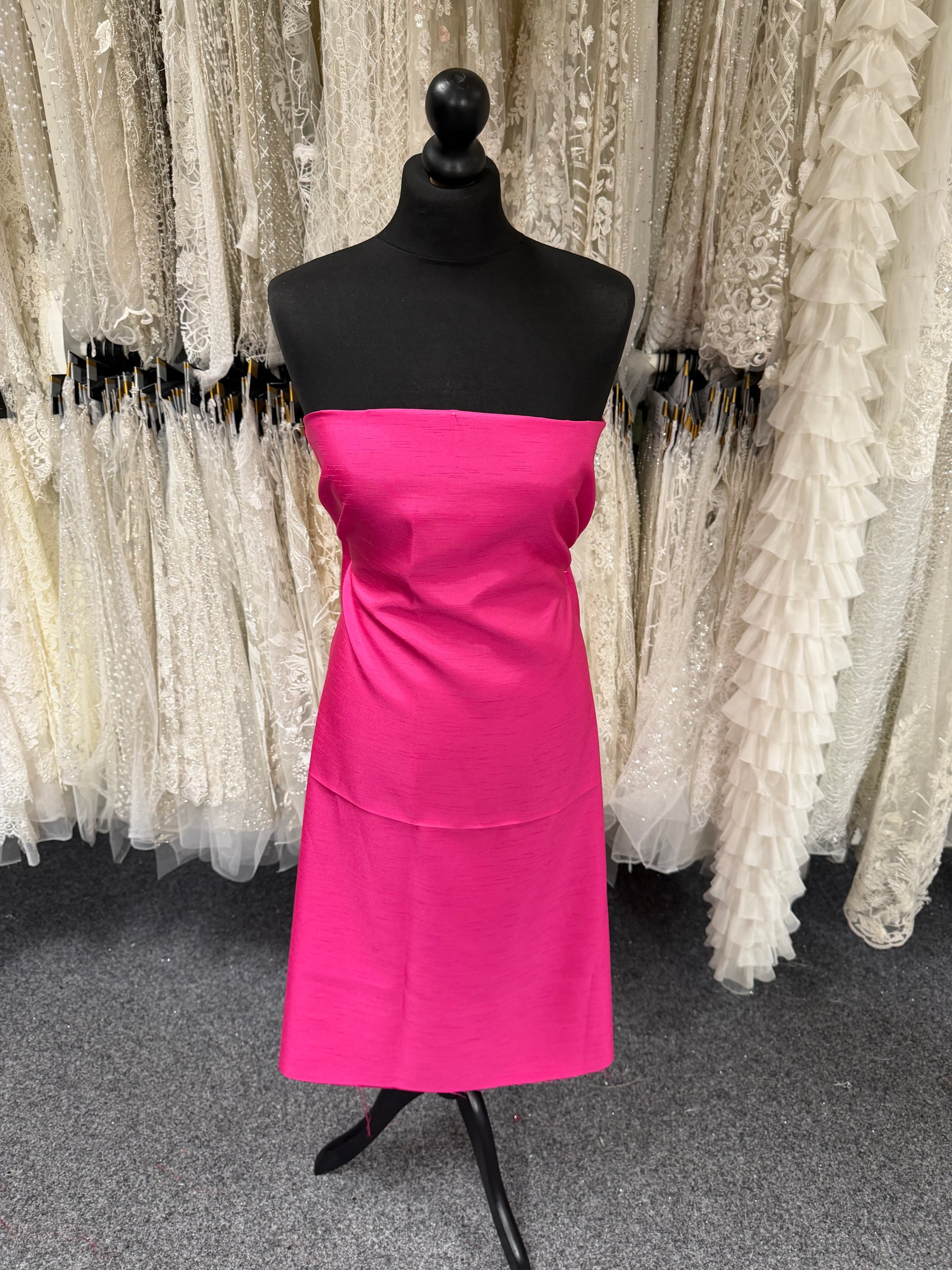 Cerise Polyester Satin Backed Dupion - Clarity (P967)