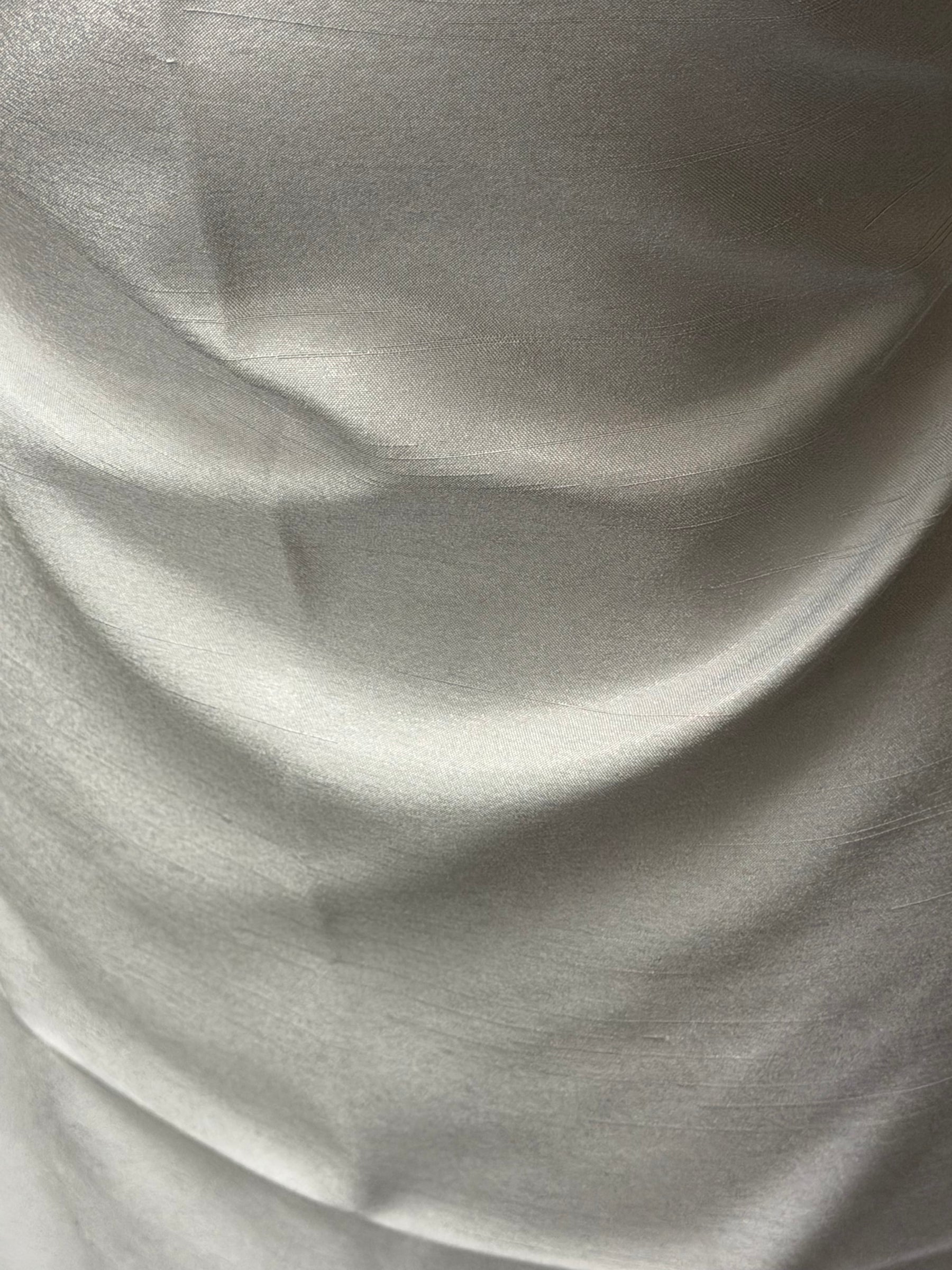 Dupion en satin de polyester argenté - Clarté (P967)