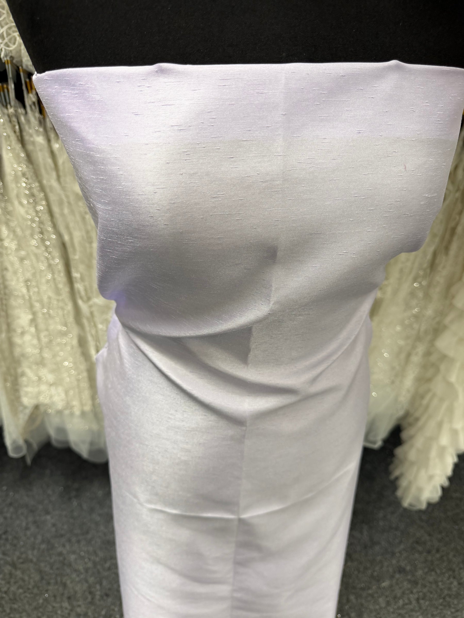 Orchid Polyester Satin Backed Dupion - Clarity (P967)