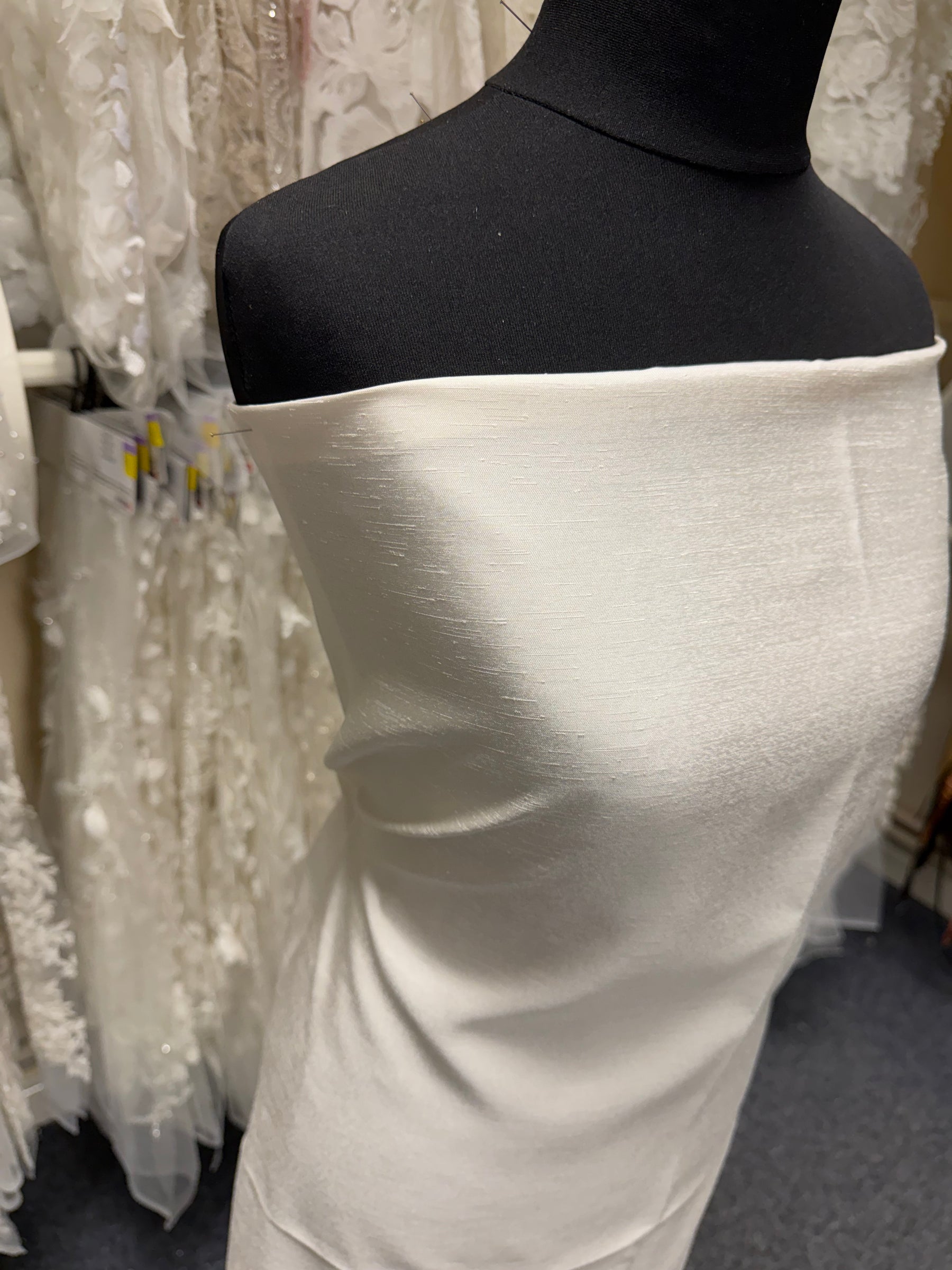 Dupion en satin de polyester ivoire - Clarté (P967)