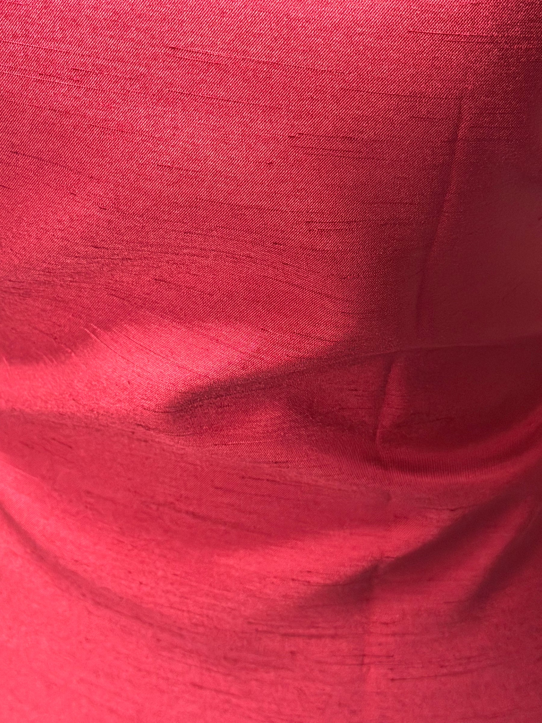 Dupion en satin de polyester rubis - Clarté (P967)