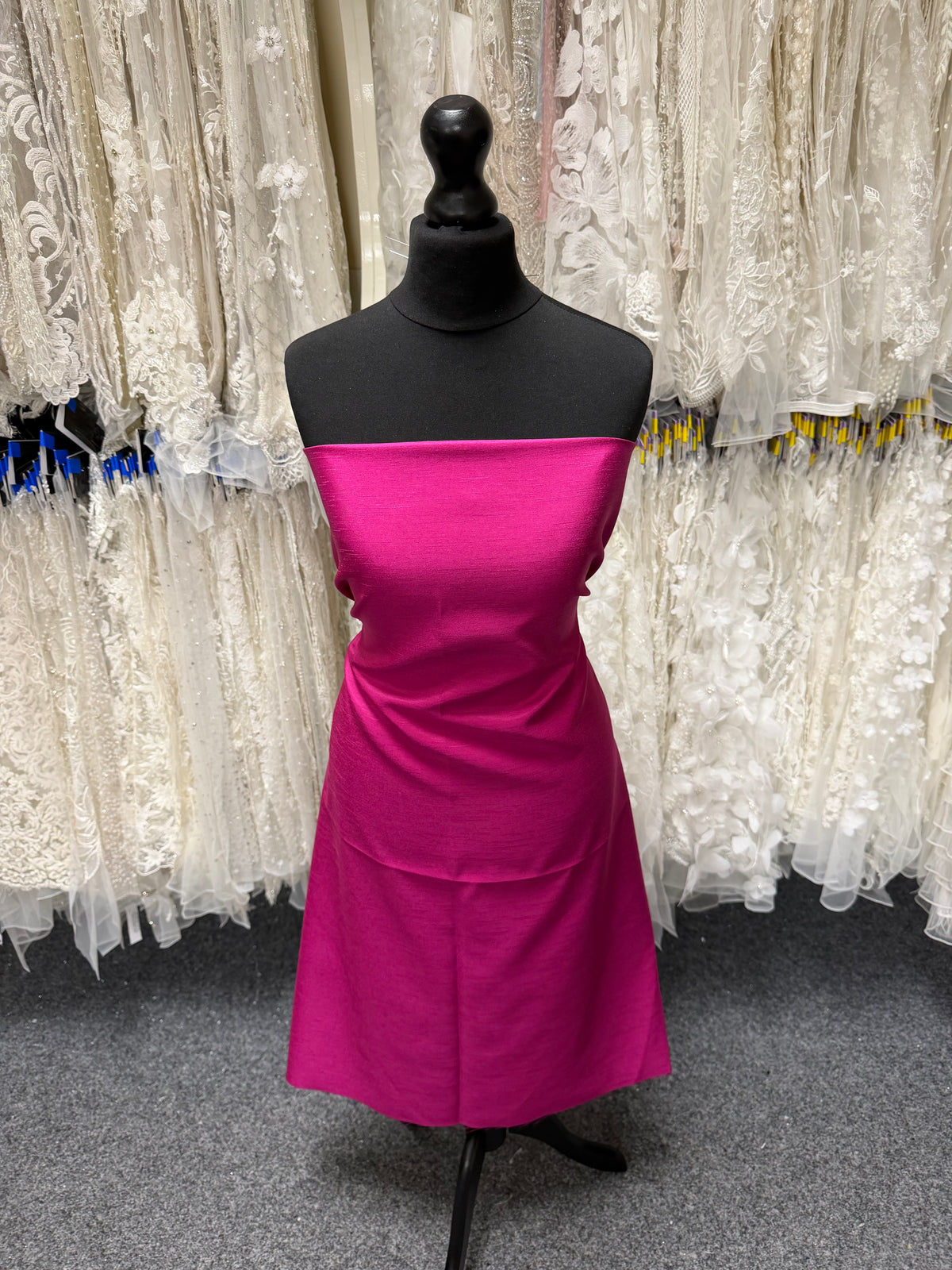 Dupion en satin de polyester fuchsia - Clarté (P967)