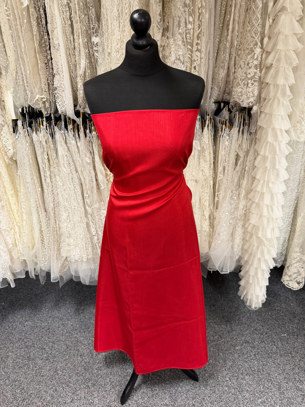 Dupion en satin de polyester rouge - Clarté (P967)